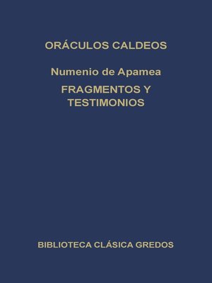 cover image of Oráculos caldeos. Fragmentos y testimonios.